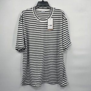 NNO 7 Men's Stripes T-Shirt Navy/White XXL